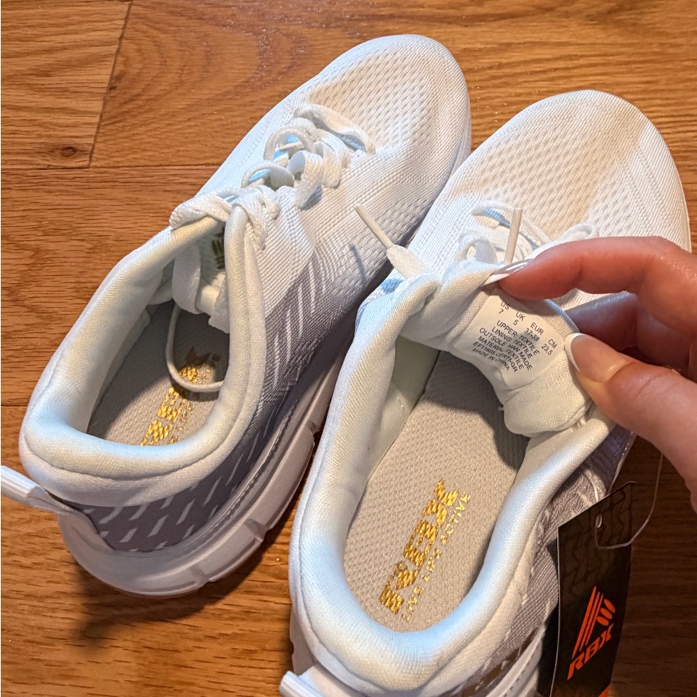 Women’s White Athletic Sneakers - RBX Mesh Running Shoes - Picture 5 of 5